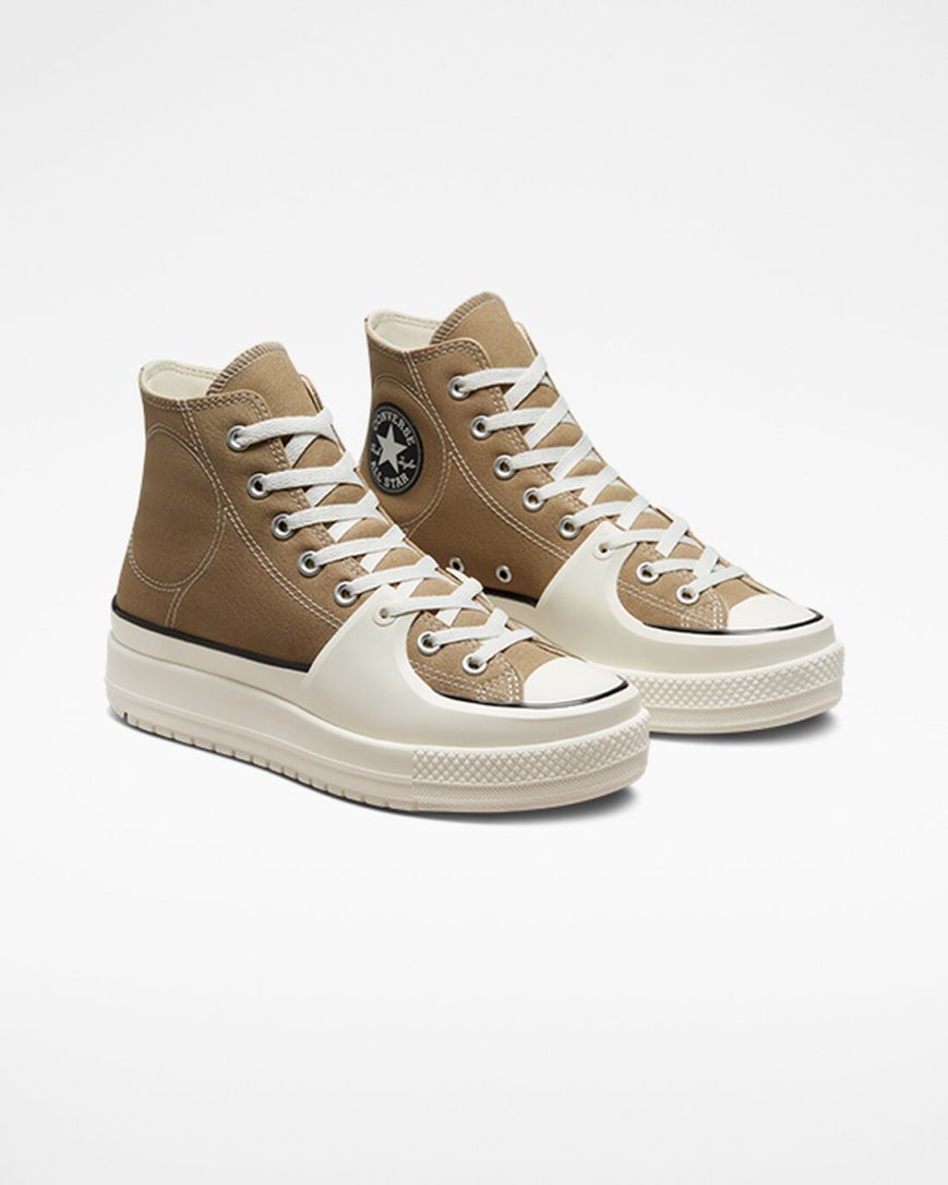 Tenisi Inalti Barbati Converse Chuck Taylor All Star Construct Kaki Negrii | RO TECJW604